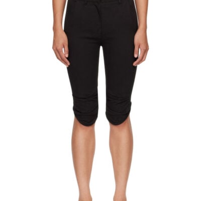Theopen Product Black Round Cut Capri Shorts