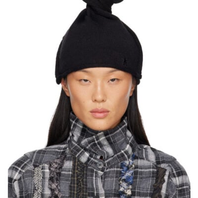 Theopen Product Black Wire Knit Beanie
