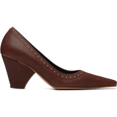 Theopen Product Brown Mini Stud Heels
