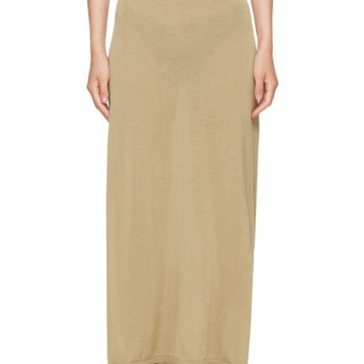 Totême Beige Long Knit Maxi Skirt