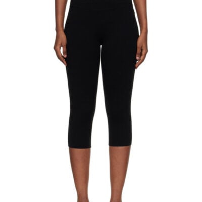 Totême Black Capri Knit Leggings
