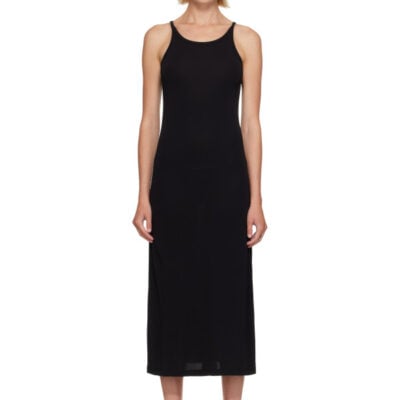 Totême Black Fluid Slip Maxi Dress