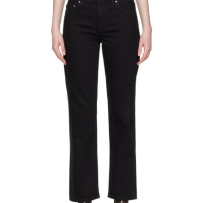 Totême Black Low Straight Jeans