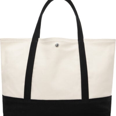 Totême Black & Off-White Beach Tote