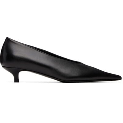 Totême Black Sharp Nappa Kitten Heels