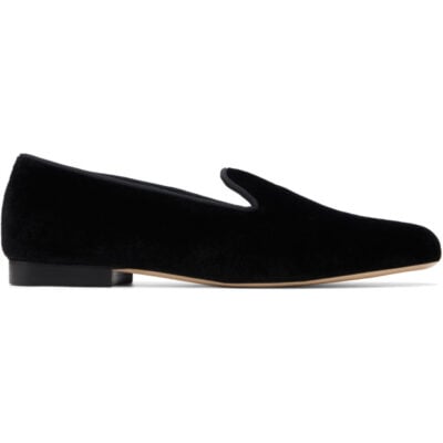 Totême Black Velvet Loafers
