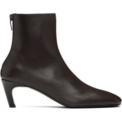Totême Brown Soft Nappa Ankle Boots