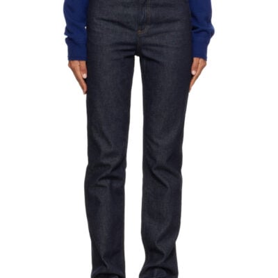 Totême Navy High Slim Denim Jeans