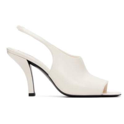 Totême Off-White Contour Naplack Slingback Heeled Sandals