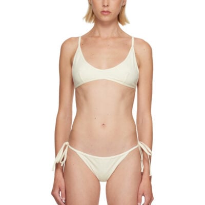 Totême Off-White Scoop Bikini Top