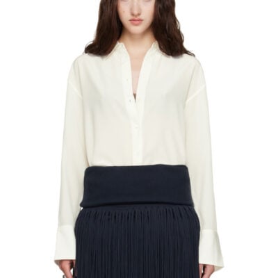 Totême Off-White Silk Crepe Shirt