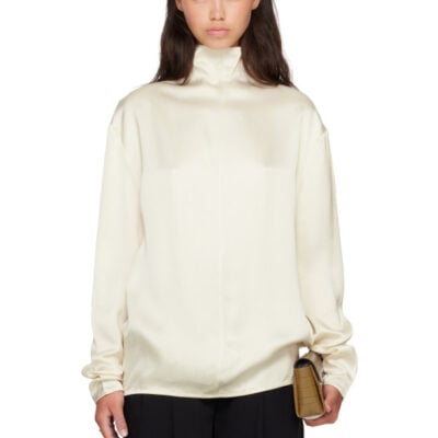 Totême Off-White Slouch-Neck Blouse