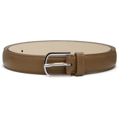 Totême Taupe Slim Leather Belt