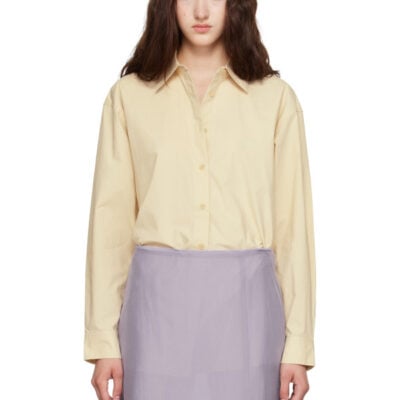 Totême Yellow Classic Tumbled Shirt