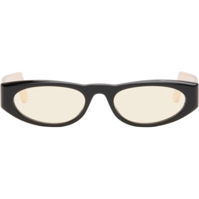 Valentino Black & Beige Geometric Acetate Sunglasses