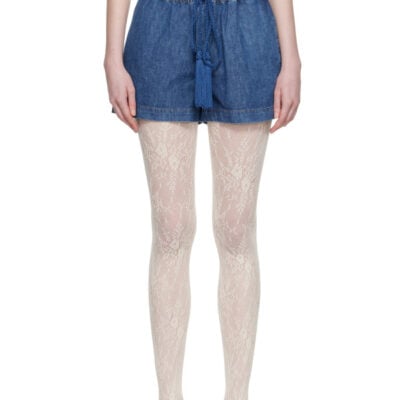 Valentino Blue Denim Chambray Shorts