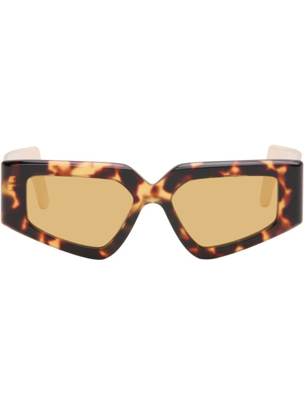 Valentino Brown & Beige Ultra Vintage V Logo Sunglasses