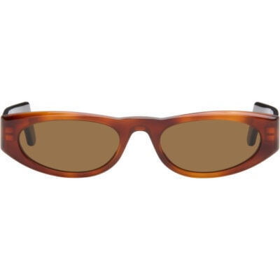 Valentino Brown & Black Geometric Acetate Sunglasses