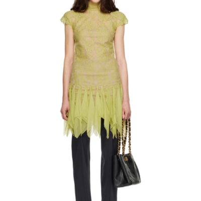 Valentino Green Lace Minidress