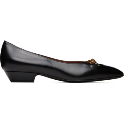 Versace Black Ballerina Heels