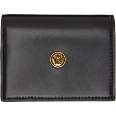 Versace Black Emblème Leather Wallet