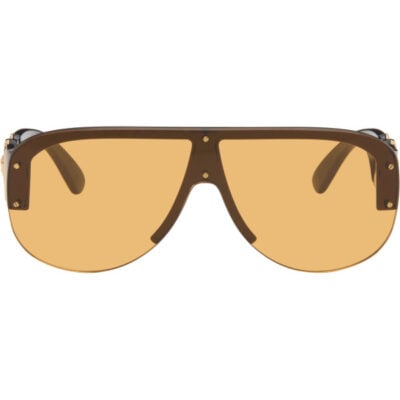 Versace Black Shield Aviator Sunglasses