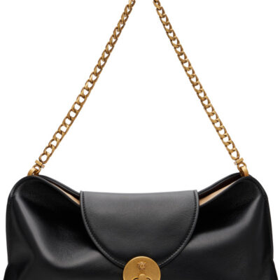 Versace Black Vivian Nappa Clutch