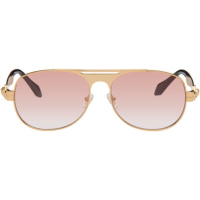 Versace Gold Aviator Sunglasses