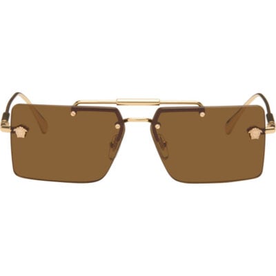 Versace Gold Medusa Glam Sunglasses