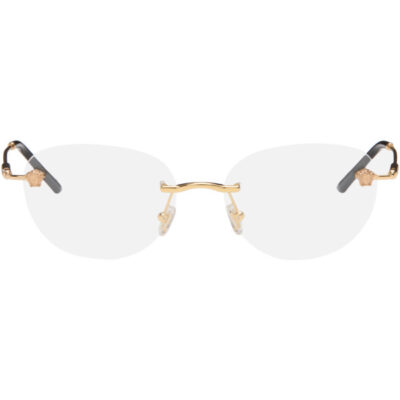 Versace Gold Rimless Glasses