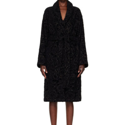 Versace Gray Barocco Bathrobe