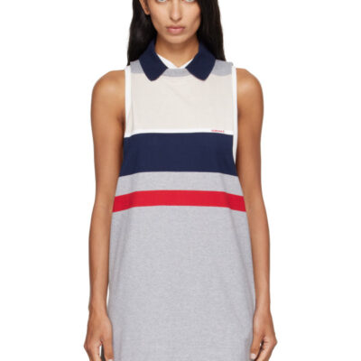 Versace Multicolor Striped Cotton-Jersey Minidress