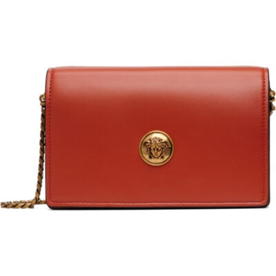 Versace Orange Emblème Nappa Mini Bag