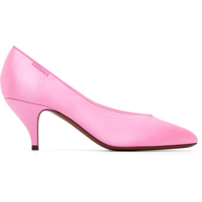Versace Pink Tina Satin 65mm Heels