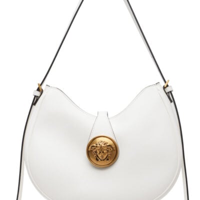 Versace White Emblème Nappa Bag