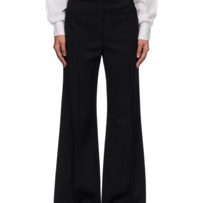 Victoria Beckham Black Alina Tailored Trousers