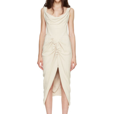 Vivienne Westwood Beige Panther Midi Dress