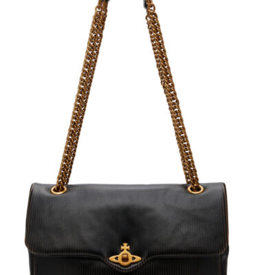 Vivienne Westwood Black Anita Medium Shoulder Bag
