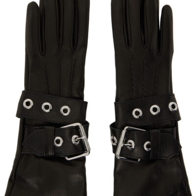 Vivienne Westwood Black Belt Buckle Gloves