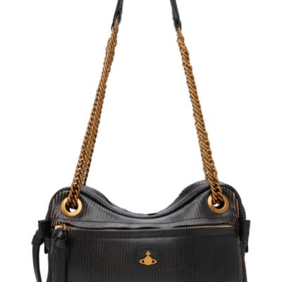 Vivienne Westwood Black Dolce Medium Shoulder Bag
