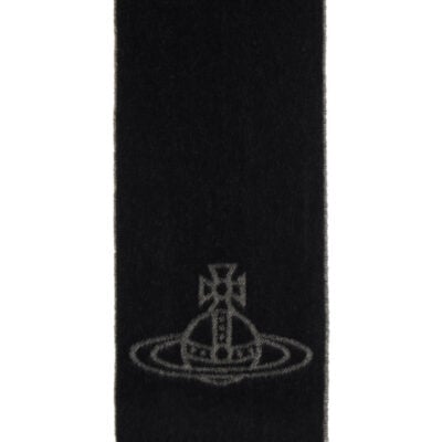 Vivienne Westwood Black Double Face Scarf