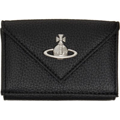 Vivienne Westwood Black Envelope Billfold Faux-Leather Wallet