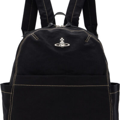 Vivienne Westwood Black George Medium Backpack