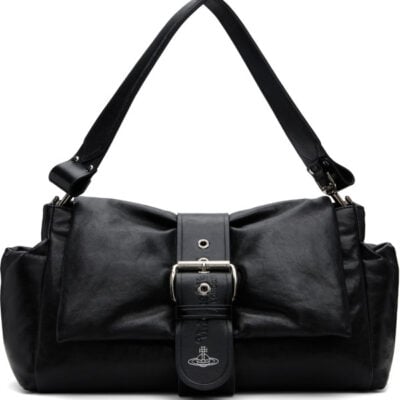 Vivienne Westwood Black Hazel XL Treasure Shoulder Bag