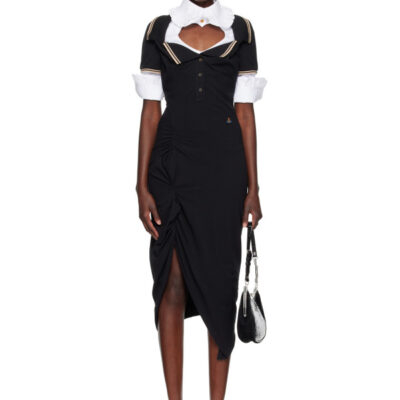 Vivienne Westwood Black Long Monday Pulling Midi Dress