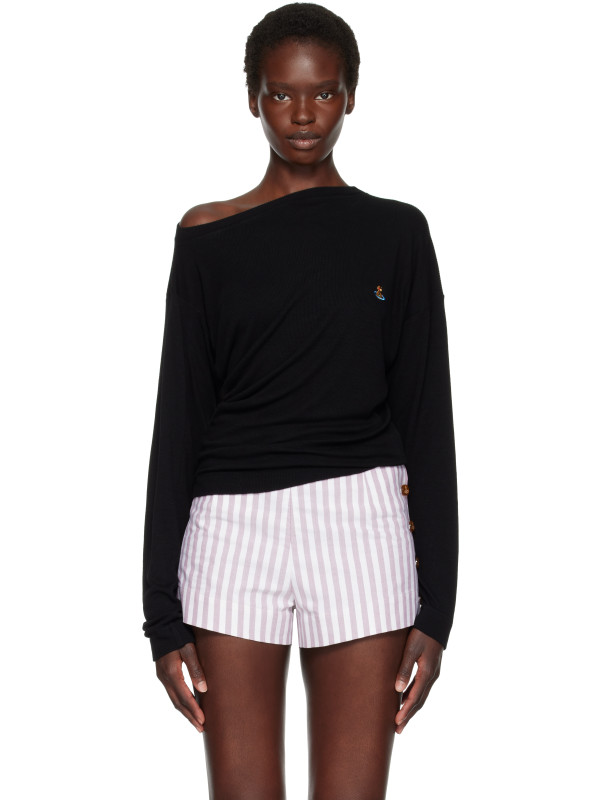 Vivienne Westwood Black Long Sleeve Hebo Top