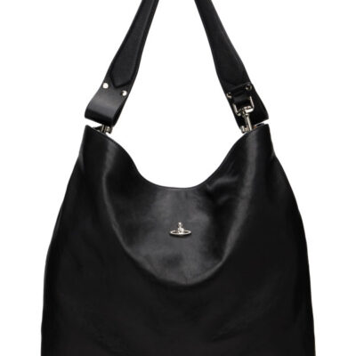 Vivienne Westwood Black Lottie Large Shoulder Tote