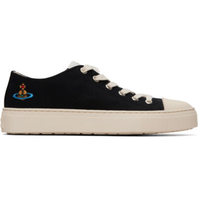 Vivienne Westwood Black Low Top Plimsoll Sneakers