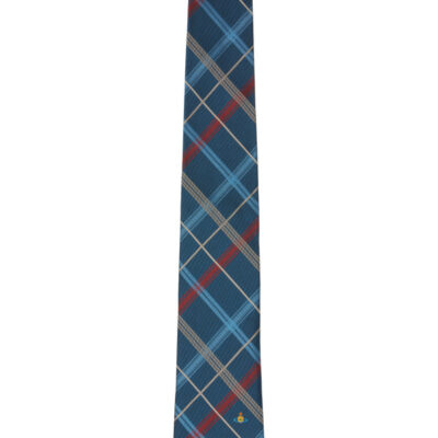 Vivienne Westwood Blue 8.5cm Check Tie