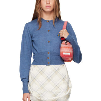 Vivienne Westwood Blue Bea Cropped Cardigan
